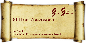 Giller Zsuzsanna névjegykártya